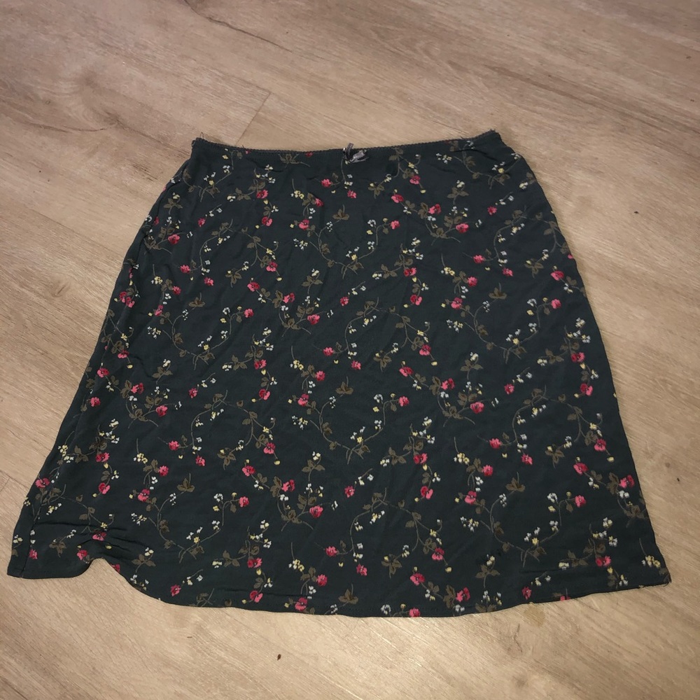 Gray floral skirt